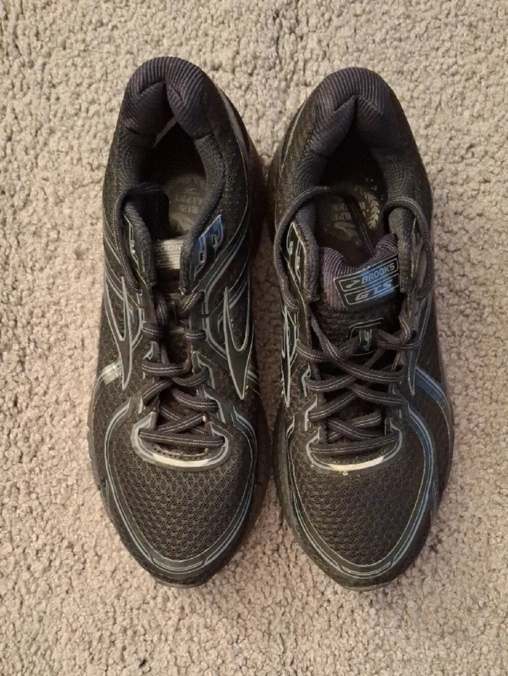 Brooks Adrenaline GTS-16 Men’s Black and Silver Athletic Running Shoes Sz 8D